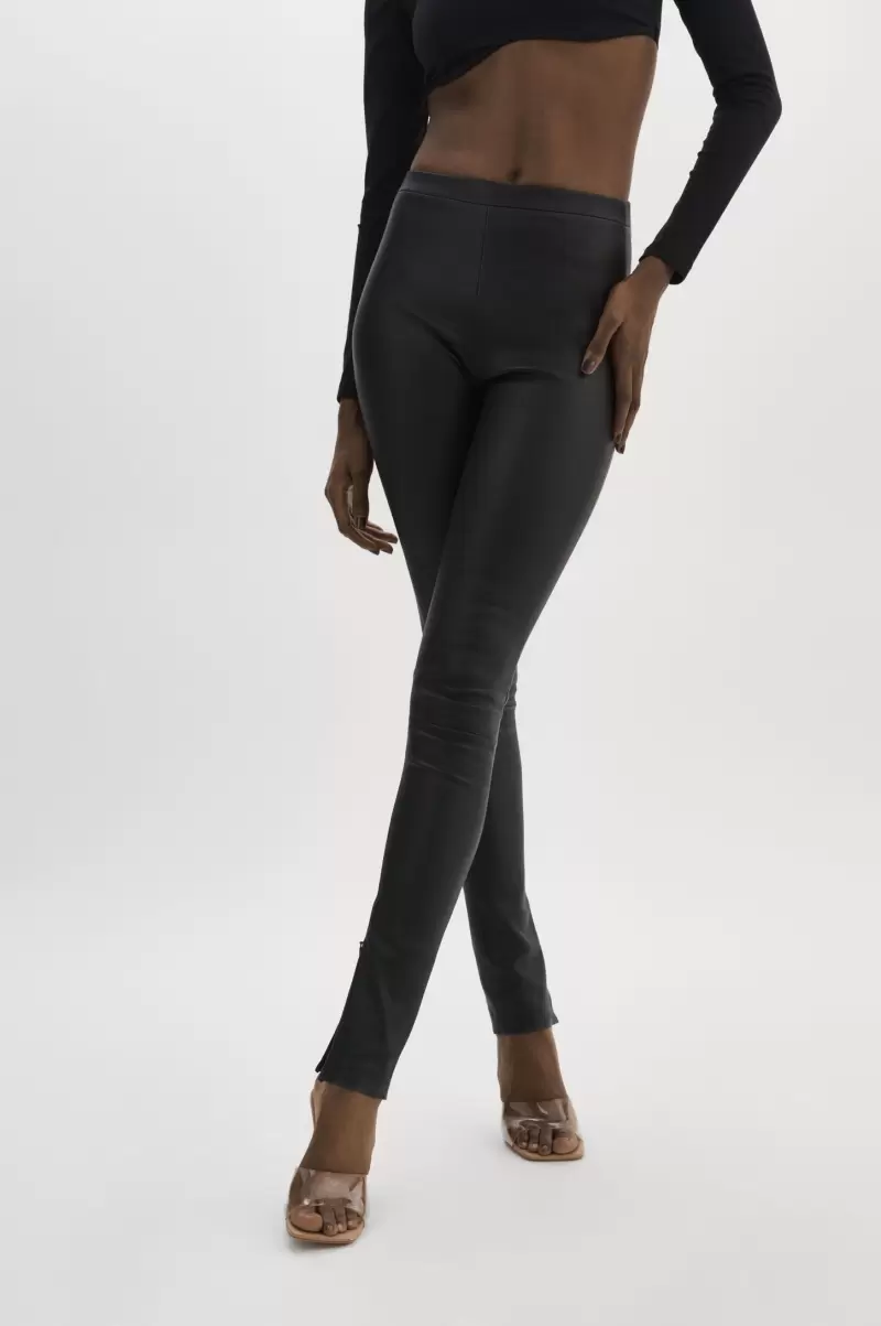 Tulia | Leather Leggings Pants Black Lamarque Women Affordable - 1