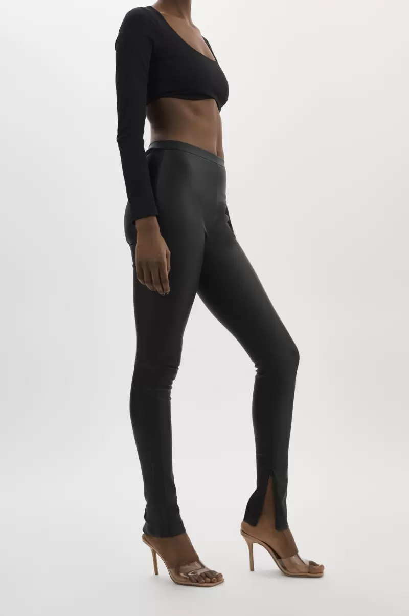 Tulia | Leather Leggings Pants Black Lamarque Women Affordable - 2