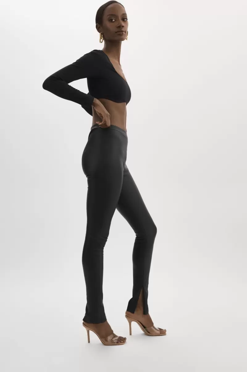 Tulia | Leather Leggings Pants Black Lamarque Women Affordable - 3