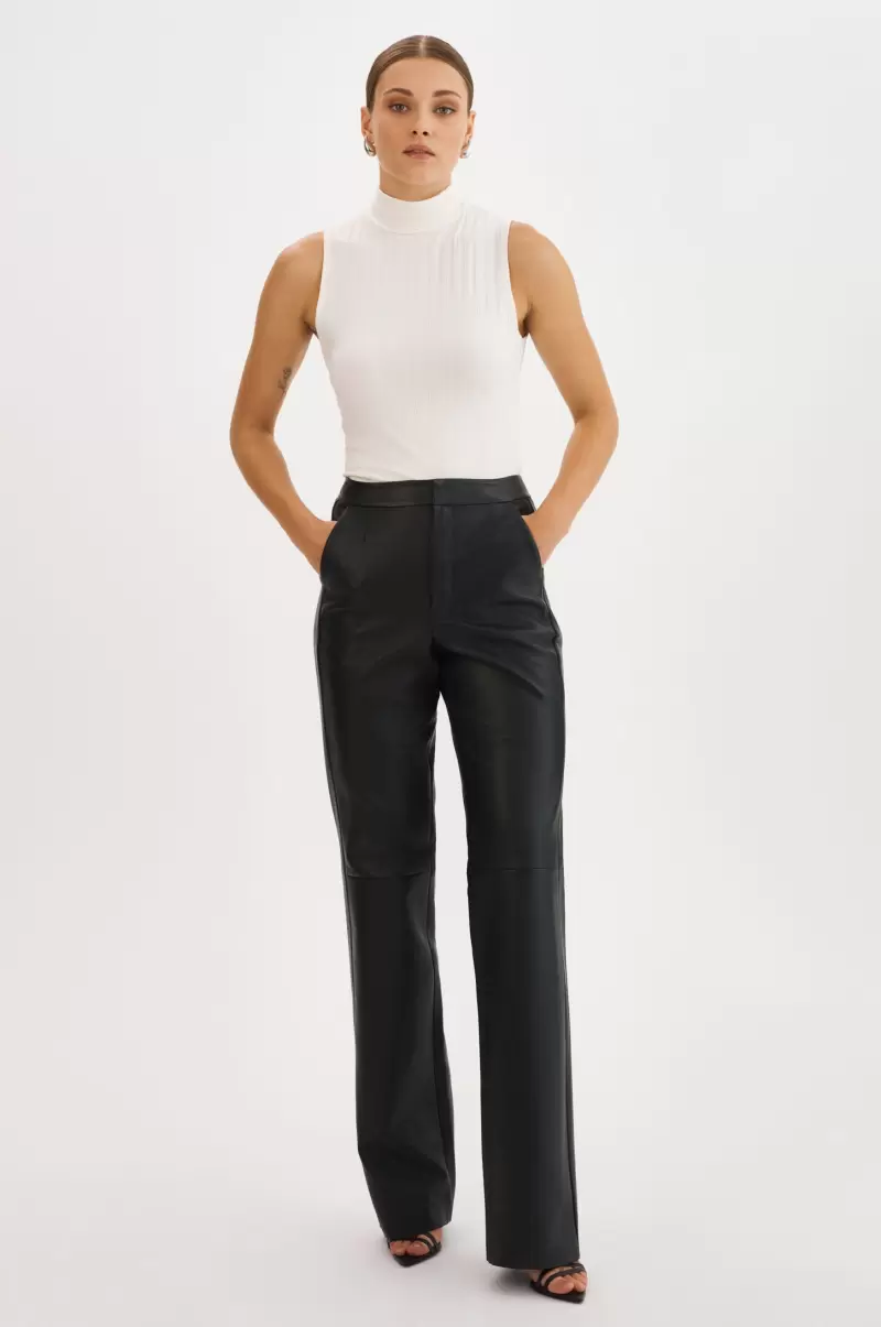 Women Lamarque Personalized Black Pants Evin | Leather Pants - 1