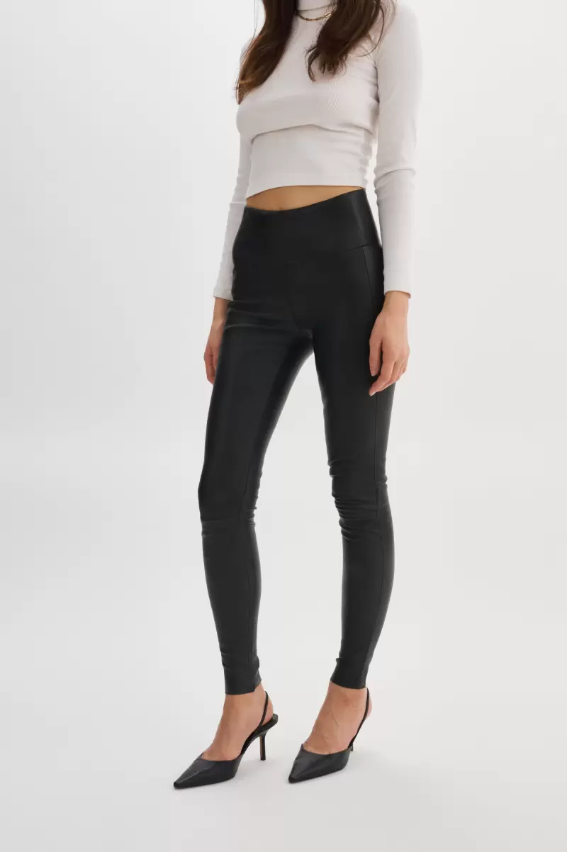 Lamarque Custom Black Pants Ani | Leather Leggings Women - 1