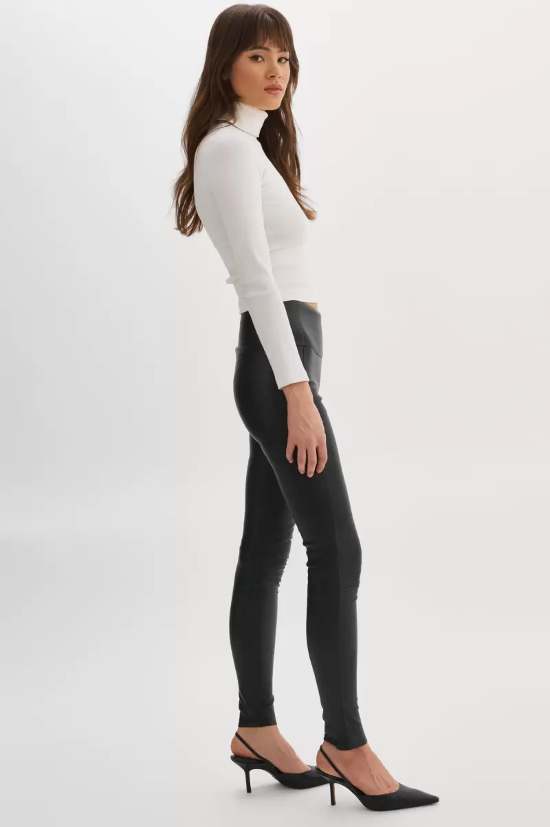 Lamarque Custom Black Pants Ani | Leather Leggings Women - 3