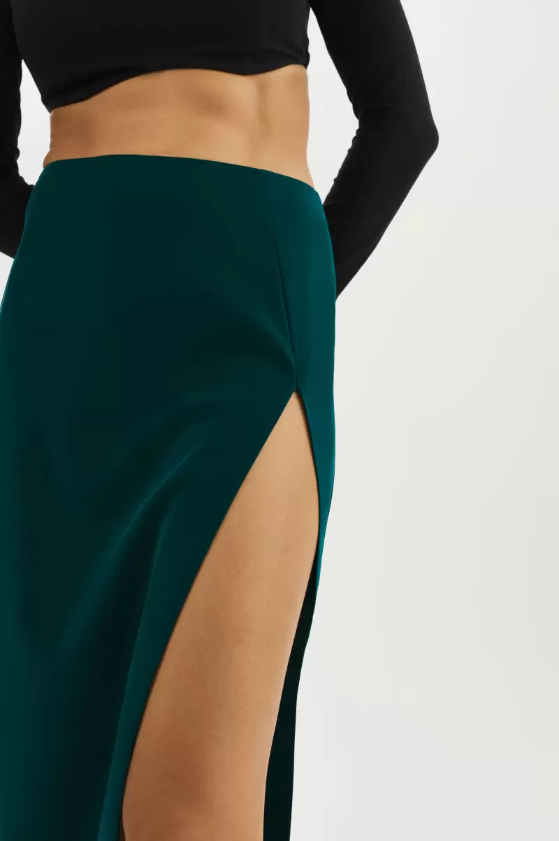 Bargain Dark Jade Lamarque Jay | Faux Leather Skirt Skirts Women - 2