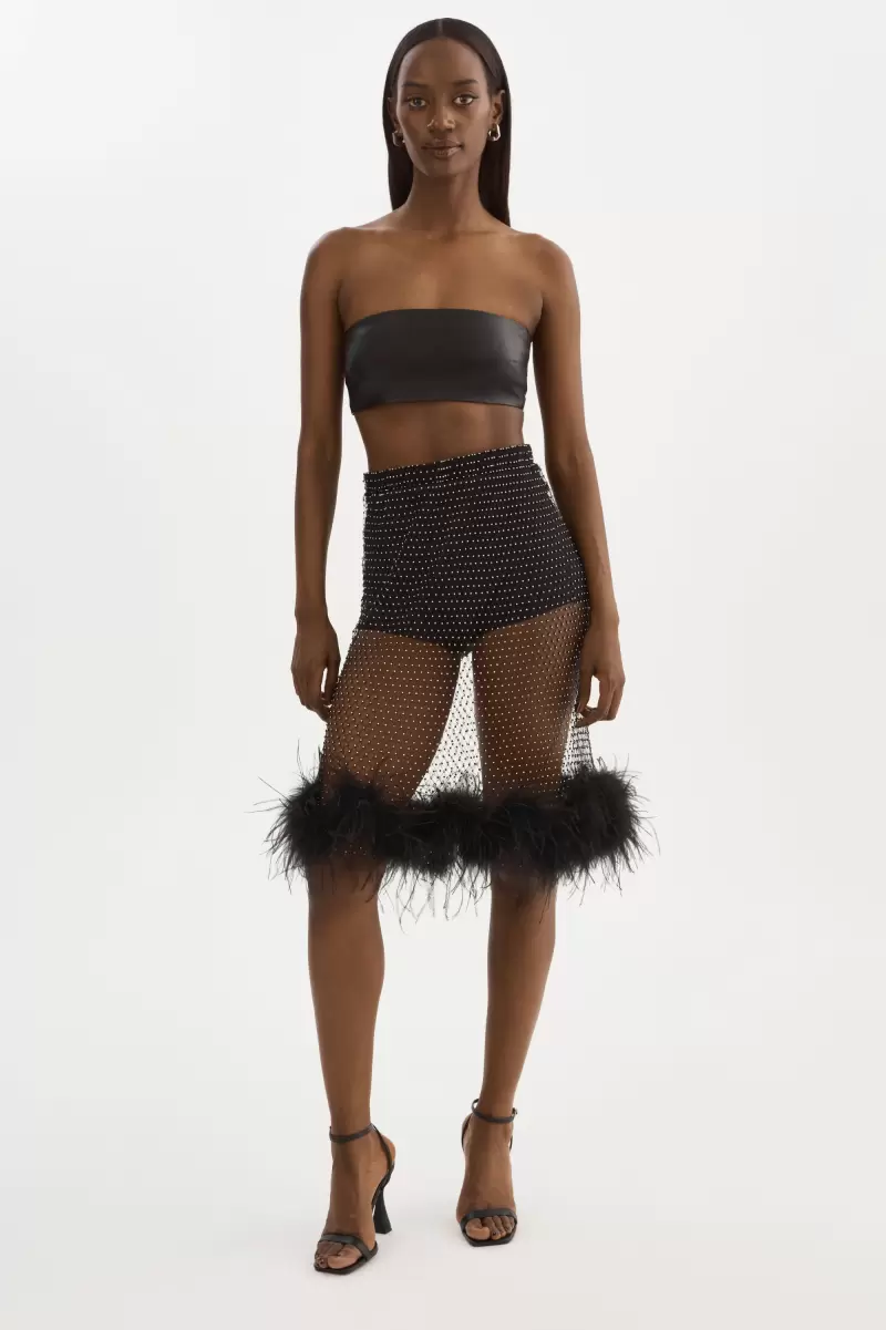 Women Bareta | Rhinestone Tube Lamarque Skirts Black Online - 2