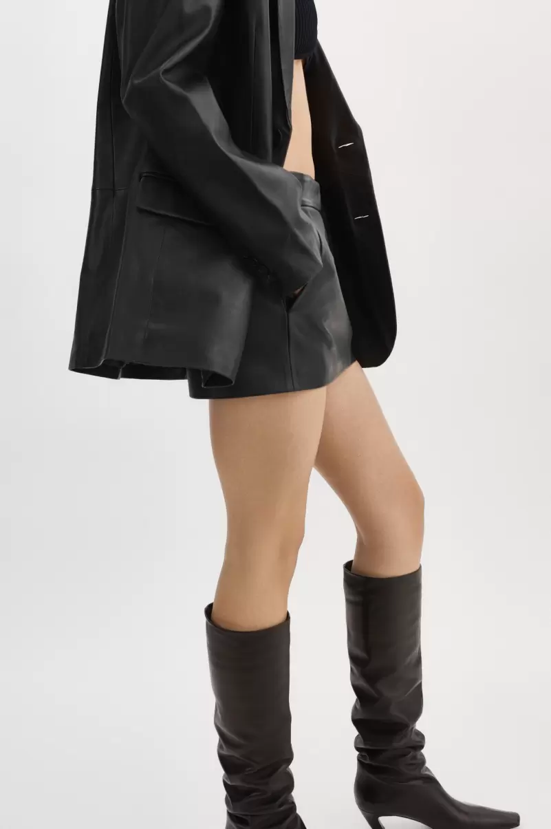 Lamarque Women Sustainable Skirts Inaya | Leather Micro Mini Skirt Black - 3