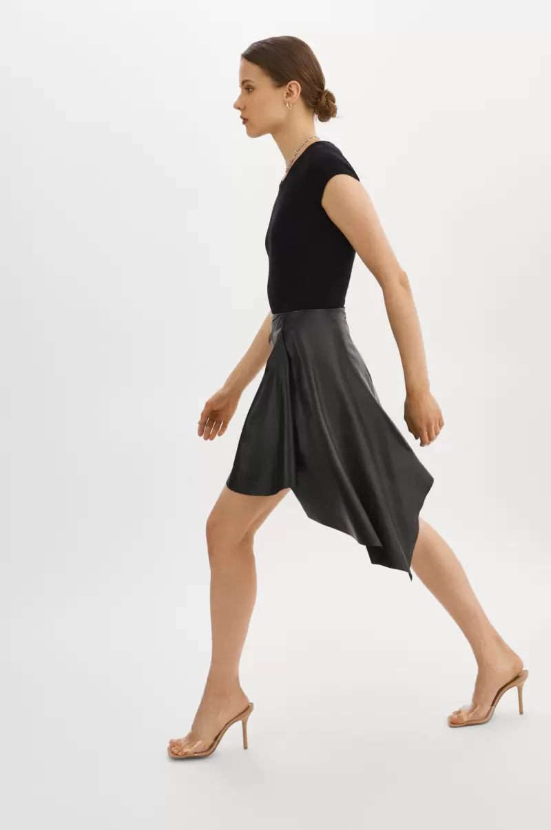 Women Black Celeste | Asymmetrical Mini Skirt Skirts Lamarque Affordable - 1