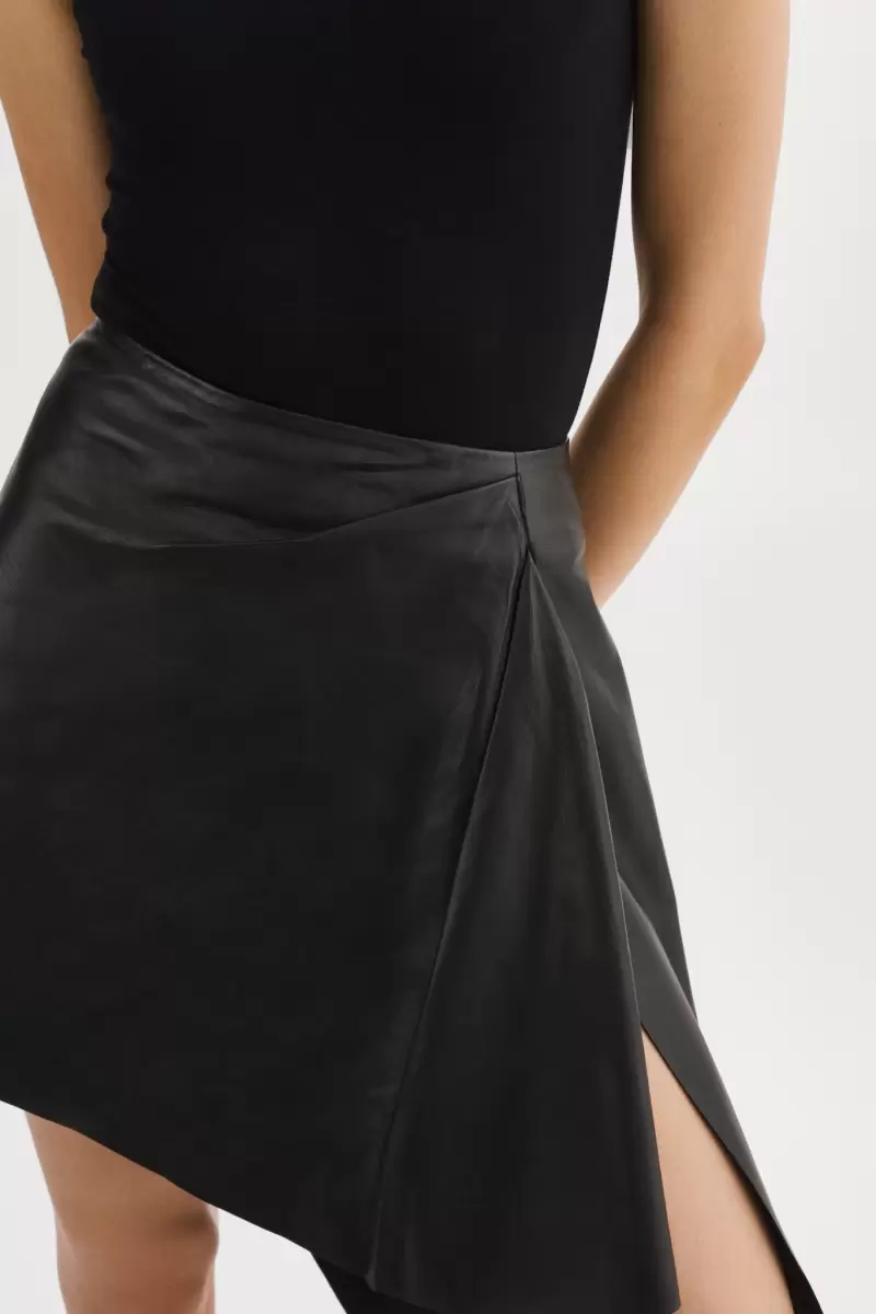 Women Black Celeste | Asymmetrical Mini Skirt Skirts Lamarque Affordable - 2