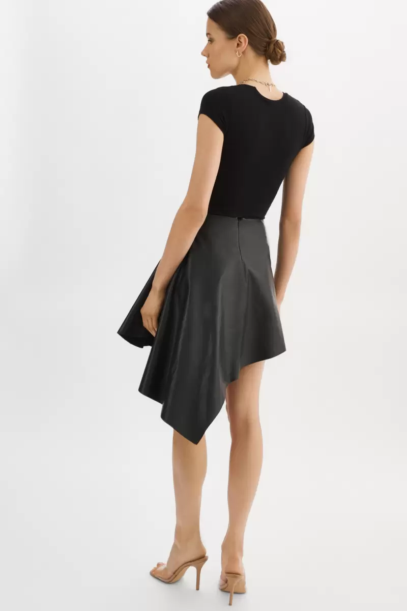 Women Black Celeste | Asymmetrical Mini Skirt Skirts Lamarque Affordable - 3