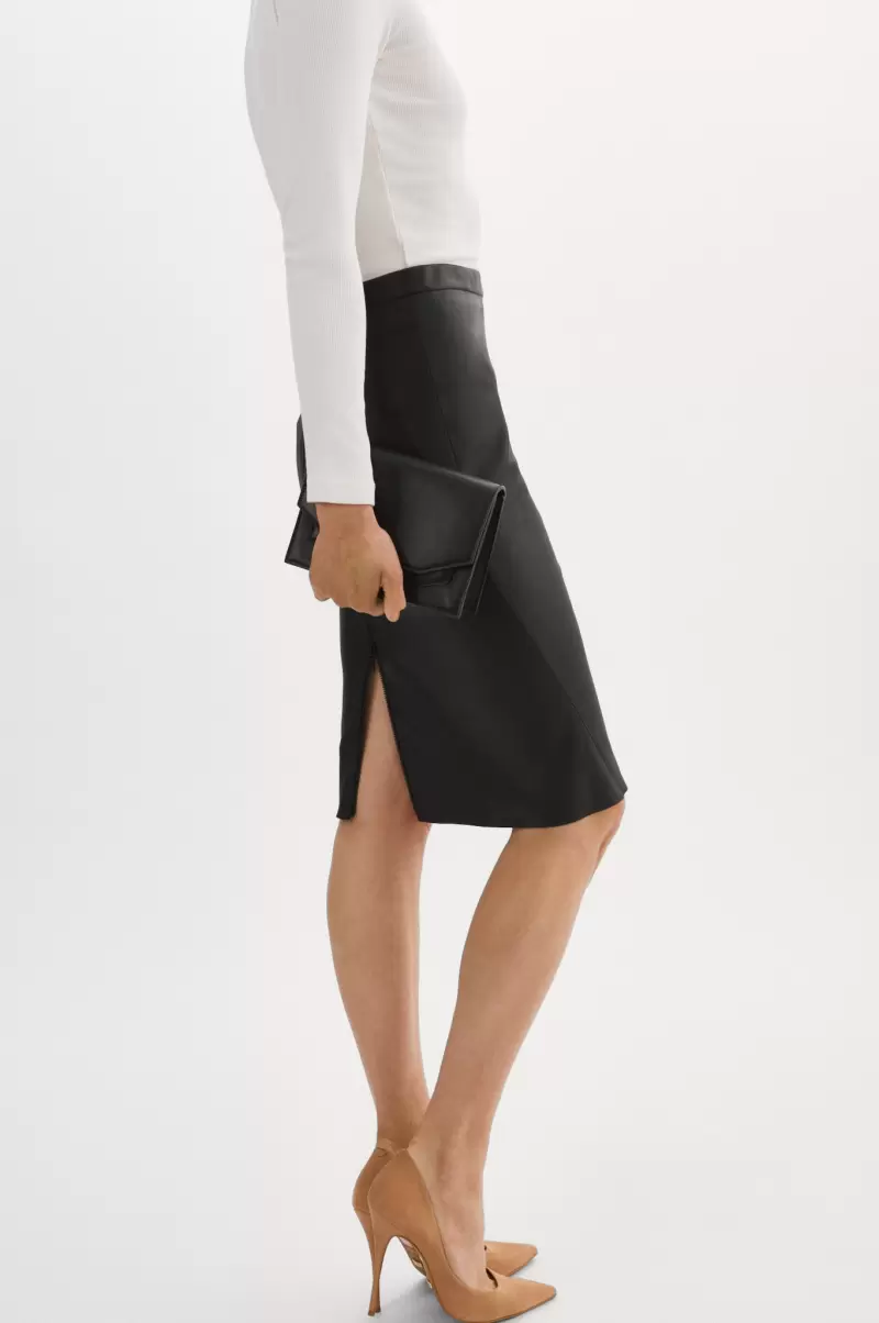 Custom Black Women Skirts Lamarque Avana | Leather Pencil Skirt - 3