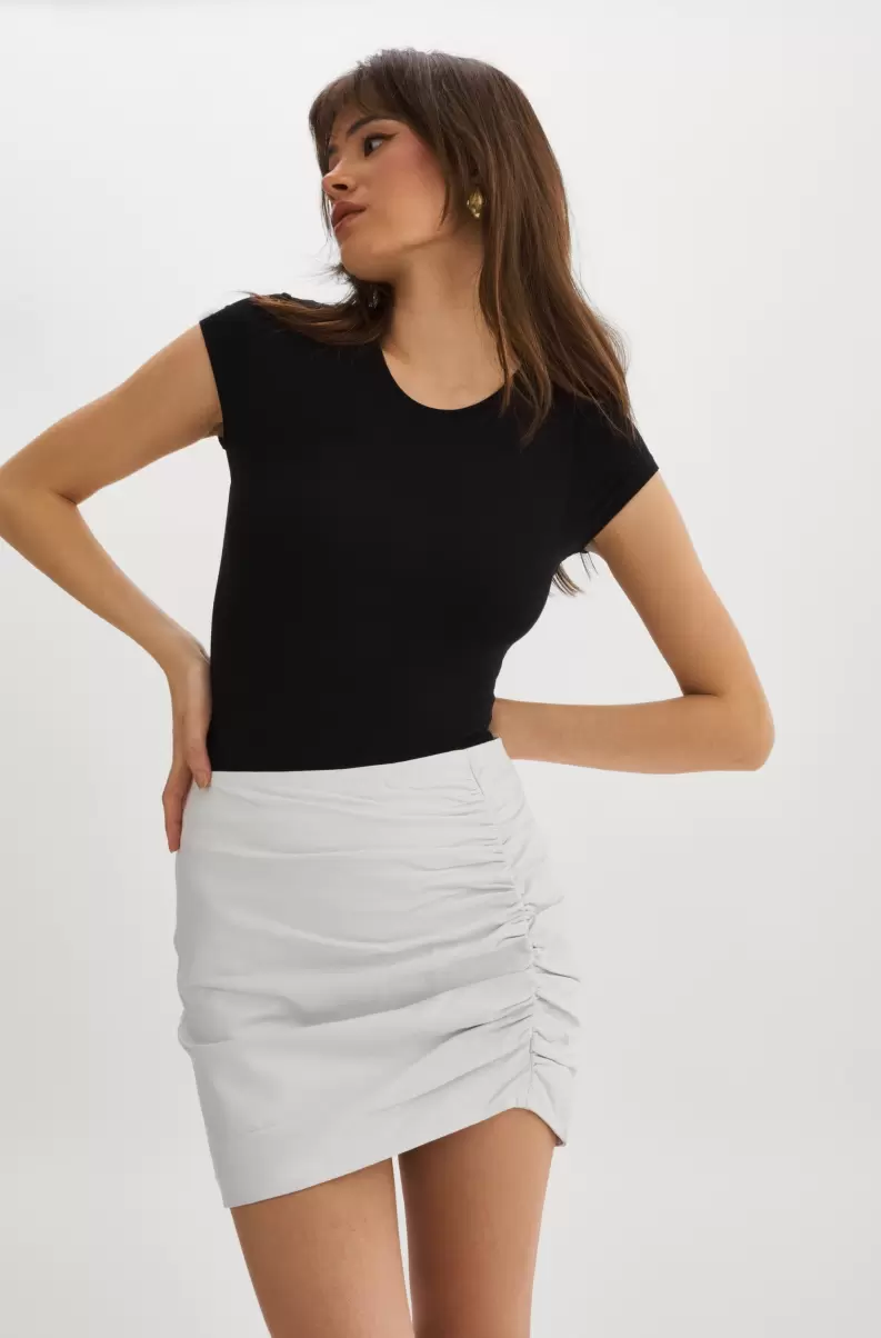Skirts Aricia | Ruched Skirt White Women Robust Lamarque