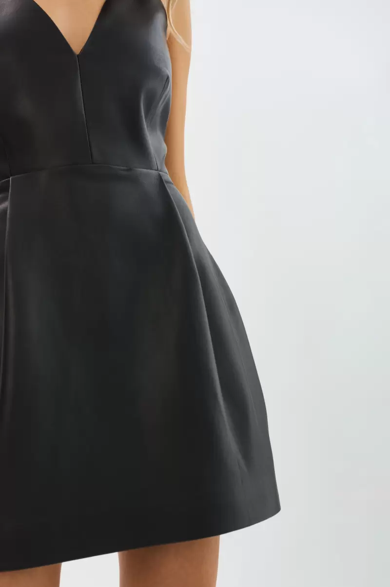 Women Lamarque Emela | Leather Dress Dresses Cheap Black - 4