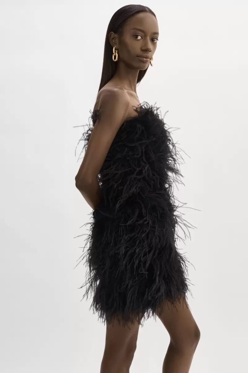 Triana | Feather Dress Dresses Black Women Style Lamarque - 3