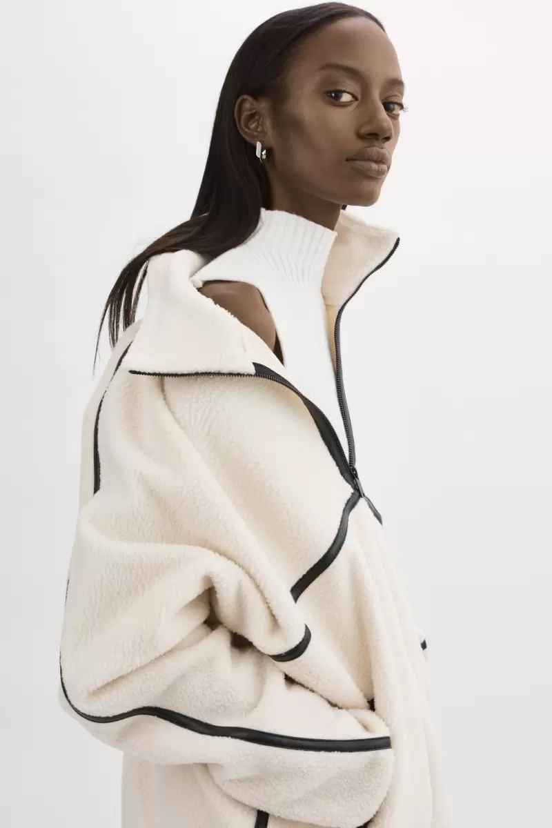 Helsa | Polar Fleece Pullover Lamarque Women Tops Simple Ivory - 2