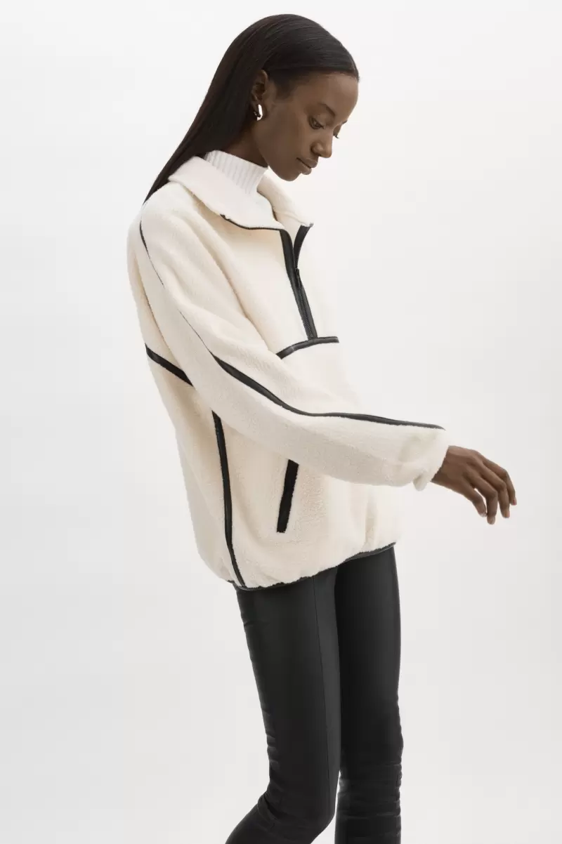 Helsa | Polar Fleece Pullover Lamarque Women Tops Simple Ivory - 3