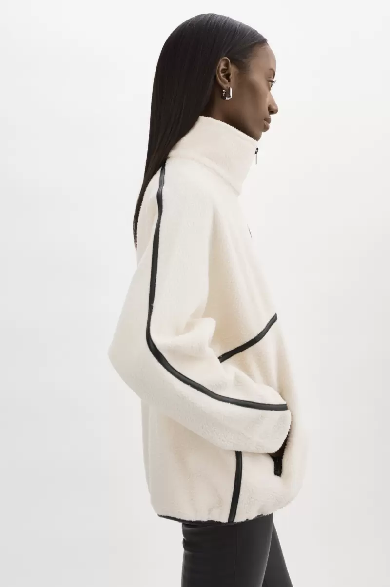 Helsa | Polar Fleece Pullover Lamarque Women Tops Simple Ivory - 4