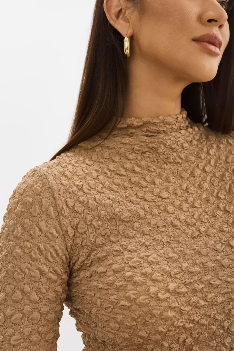 Wheat Top Velma | Crossover Long Sleeve Top Tops Lamarque Women - 3