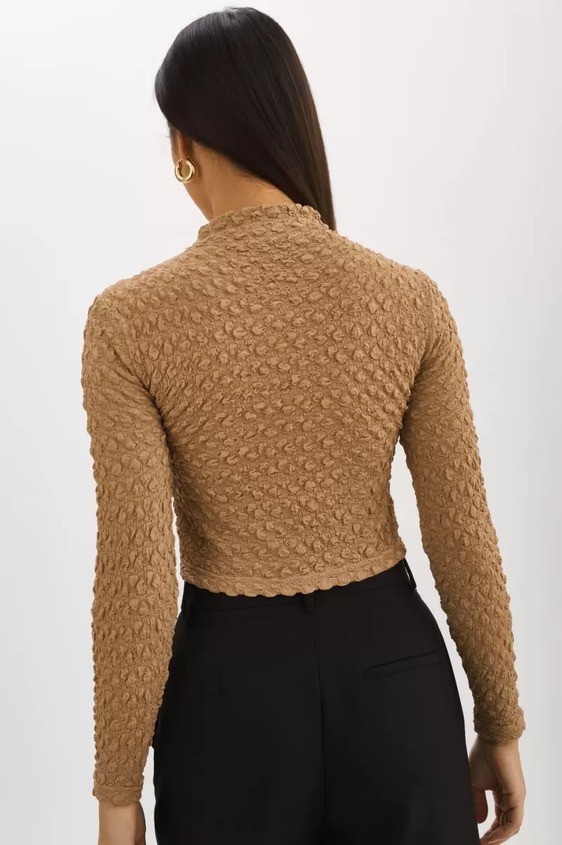 Wheat Top Velma | Crossover Long Sleeve Top Tops Lamarque Women - 4