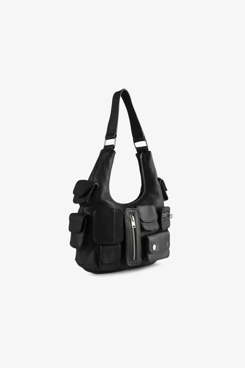 Olesia | Mini Leather Cargo Bag Lamarque Bargain Black Accessories Women - 1