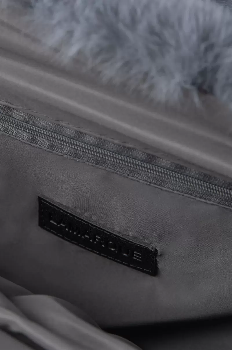 Smoky Blue Effective Jade Faux Fur Tote Bag Accessories Women Lamarque - 3