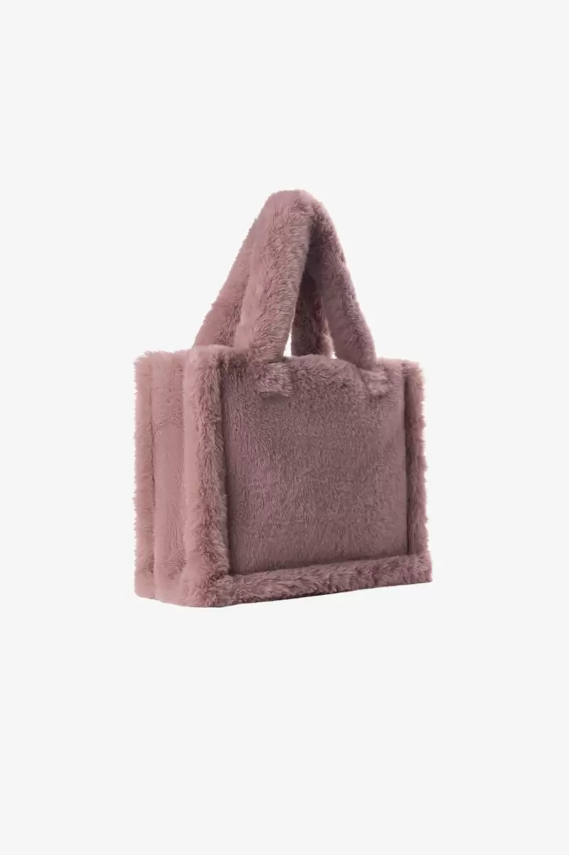 Smoky Pink Special Deal Lamarque Women Accessories Jade Faux Fur Tote Bag - 1