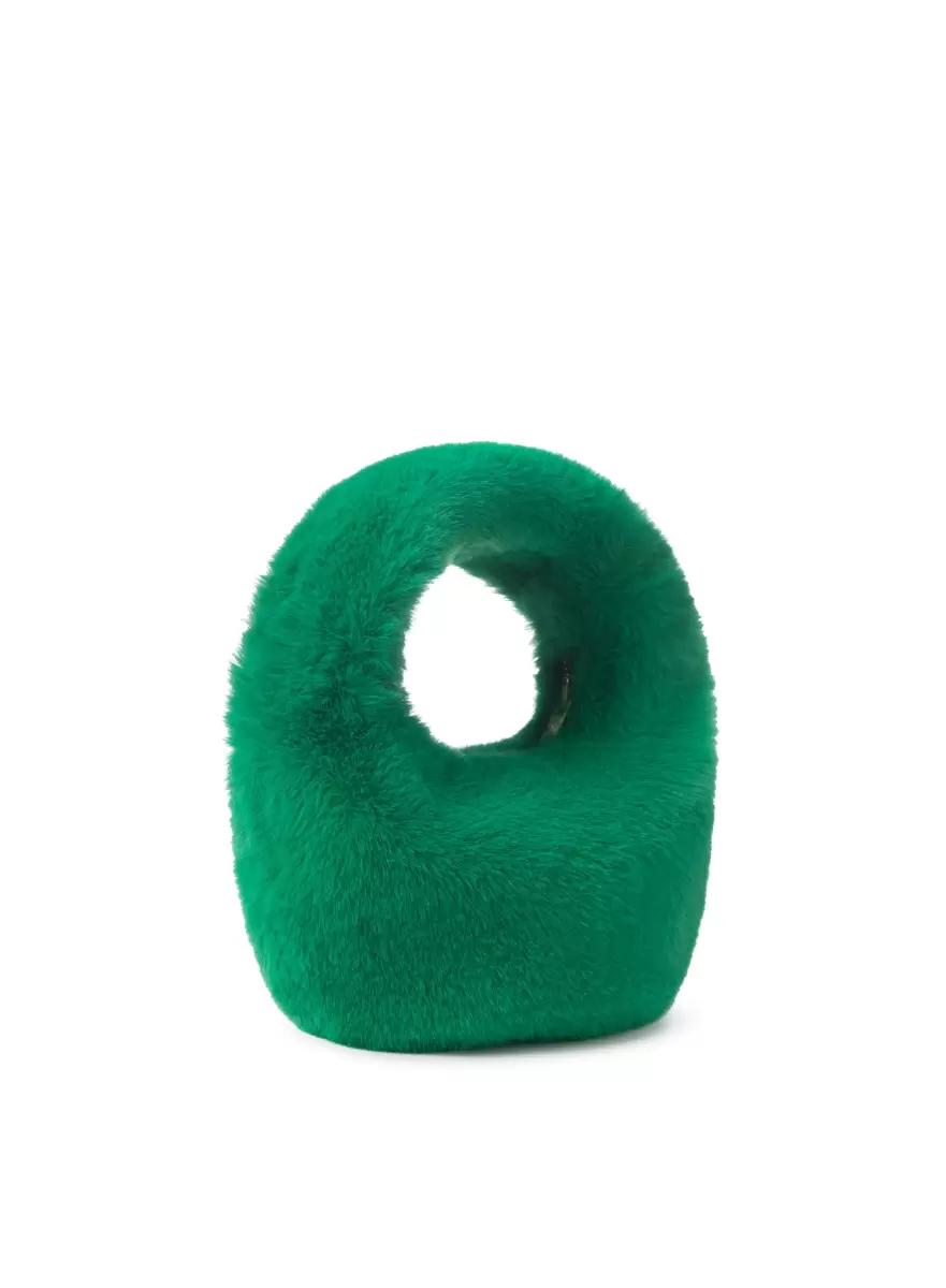 Trusted Lamarque Vibrant Green Alix | Mini Faux Fur Hobo Bag Women Accessories - 1