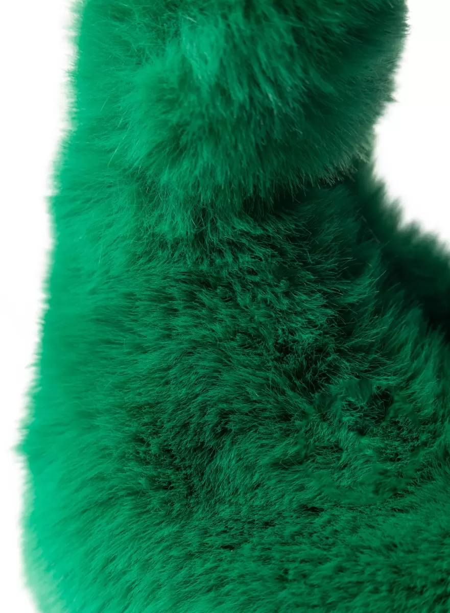 Trusted Lamarque Vibrant Green Alix | Mini Faux Fur Hobo Bag Women Accessories - 3