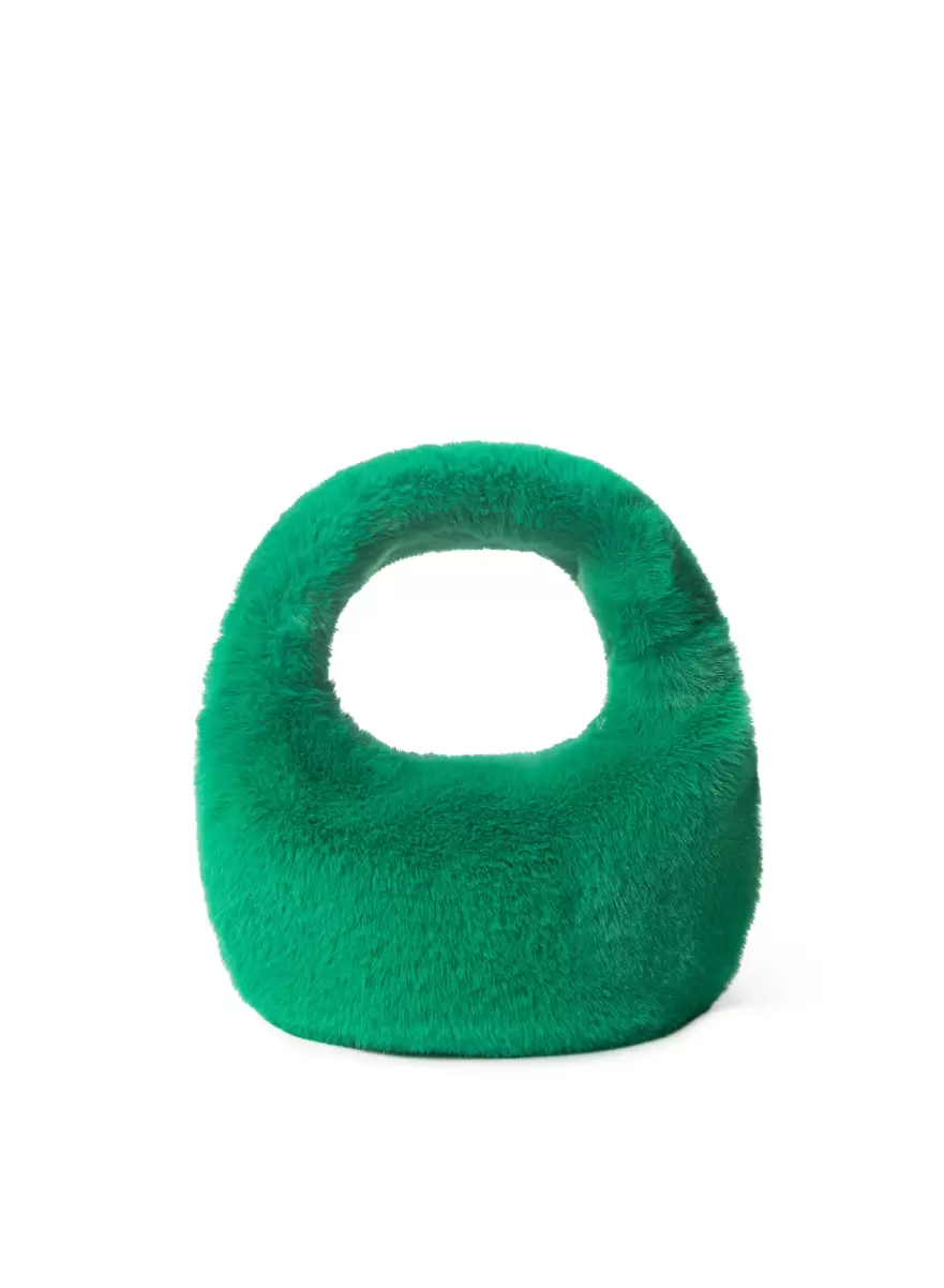 Trusted Lamarque Vibrant Green Alix | Mini Faux Fur Hobo Bag Women Accessories