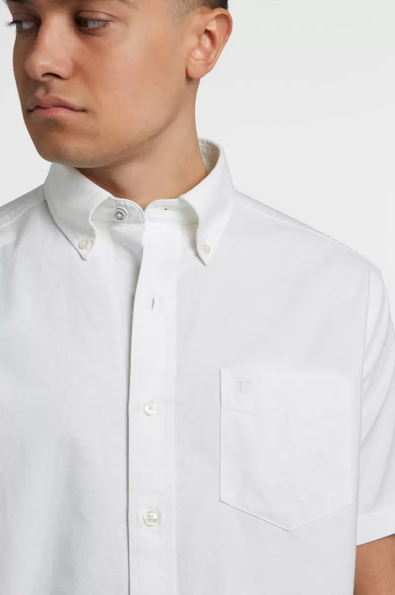 White Shirts Short Sleeve Brighton Oxford Organic Shirt - White Ben Sherman New Men - 1