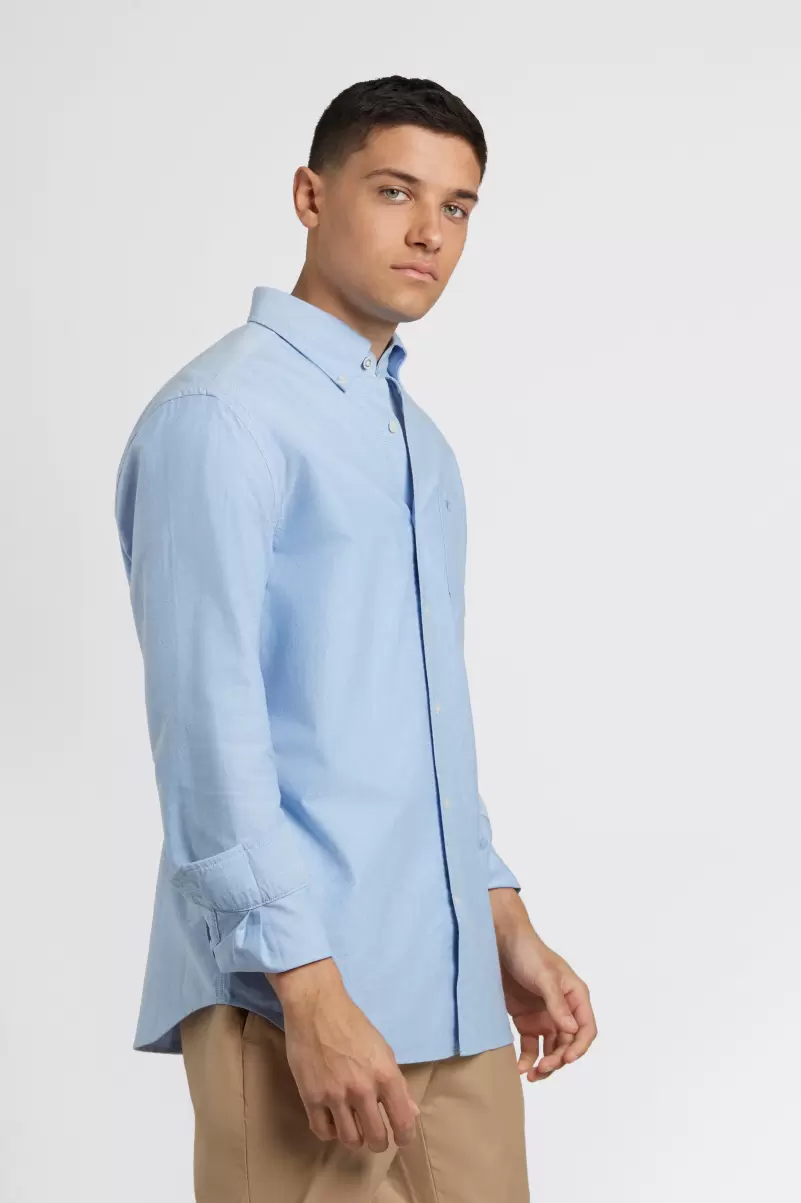 Ben Sherman Elegant Pale Blue Brighton Oxford Organic Shirt - Pale Blue Men Shirts - 1