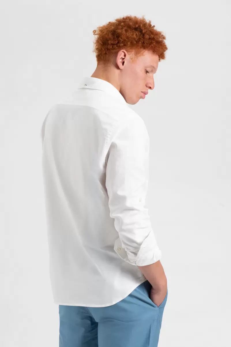 Sumptuous St. Ives Resort Oxford Garment Dye Organic Shirt - White Men Shirts Ben Sherman White - 3