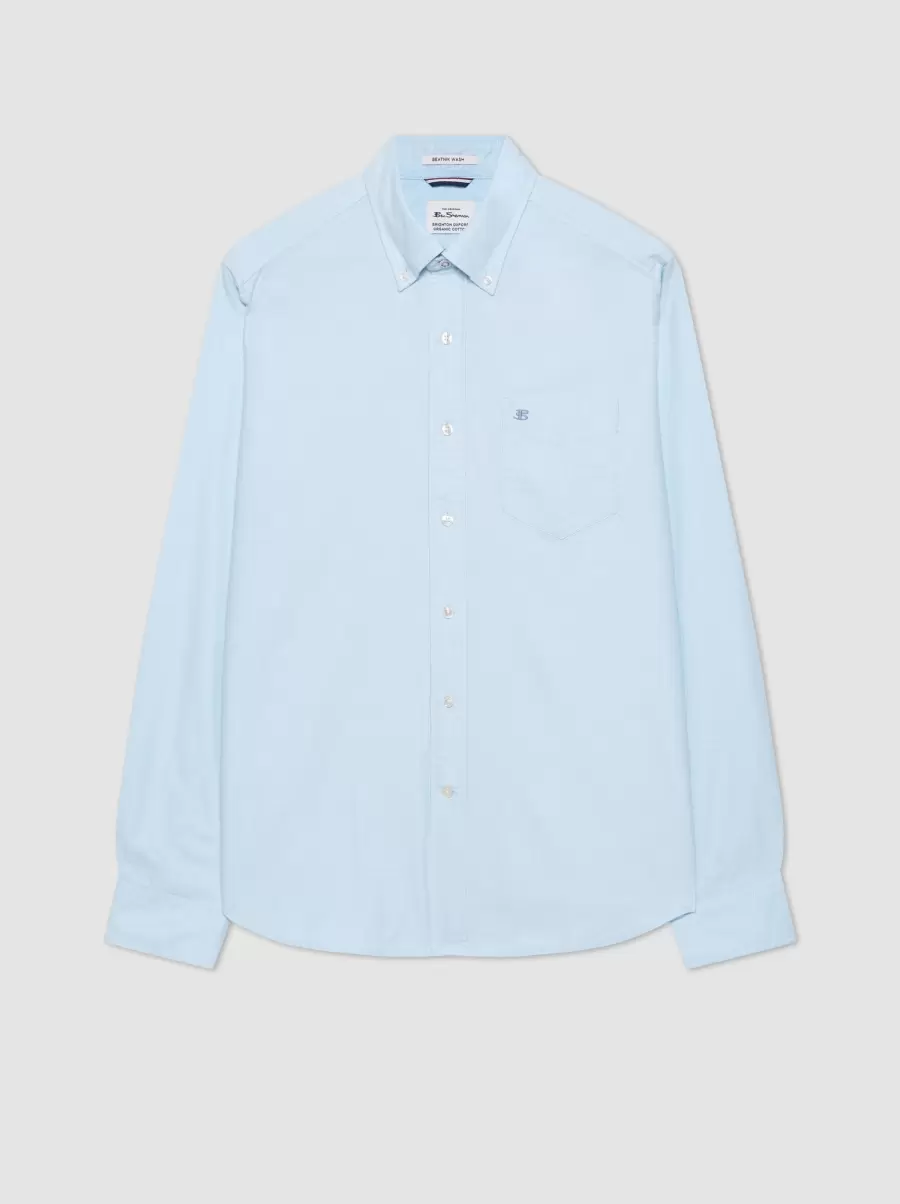 Shirts Ben Sherman Sky Blue Reliable Brighton Oxford Organic Shirt - Sky Blue Men