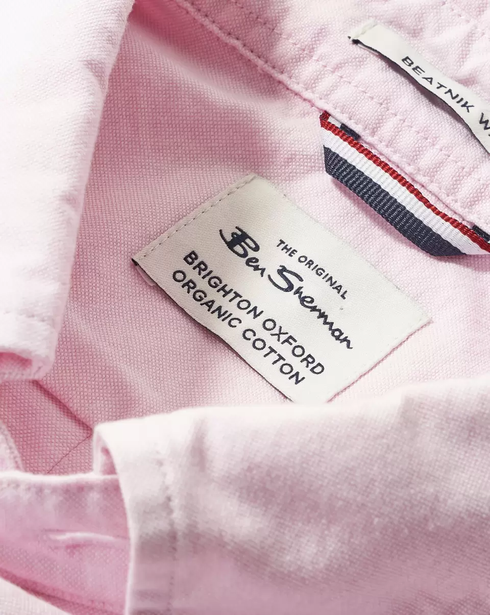 Shirts Men Ben Sherman Brighton Oxford Organic Shirt - Dusty Pink Dusty Pink Sturdy - 11