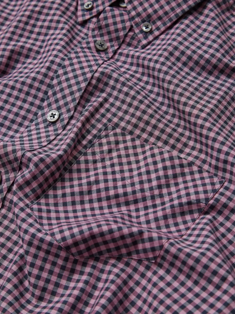 Ben Sherman Signature Long-Sleeve Gingham Shirt - Violet Violet Lavish Shirts Men - 1