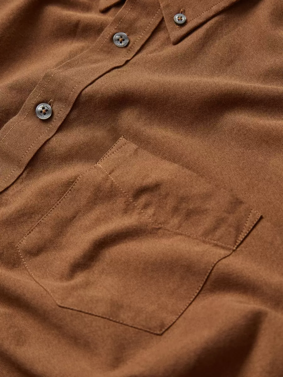 Shirts Signature Organic Long-Sleeve Oxford Shirt - Light Brown Normal Ben Sherman Light Brown Men - 1