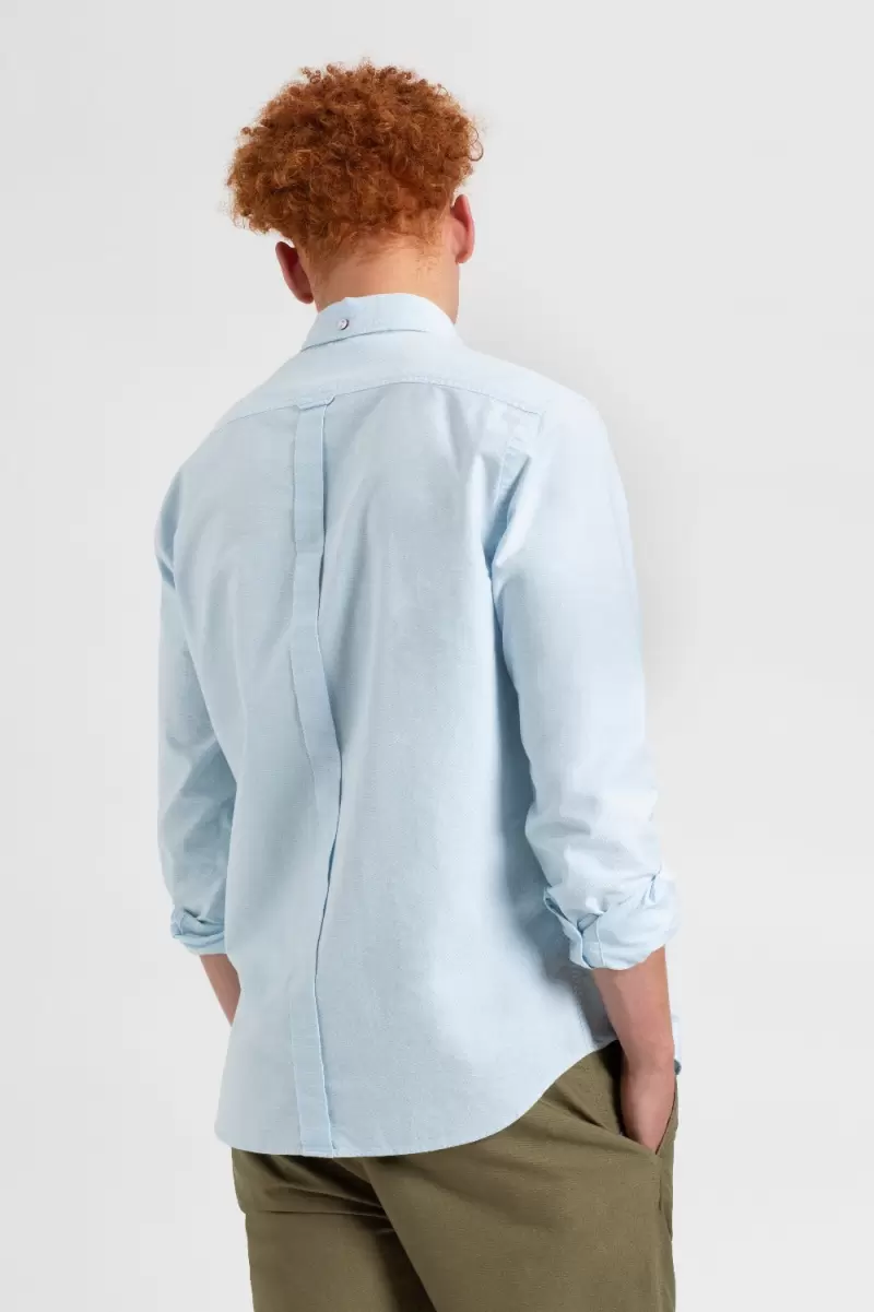 St. Ives Resort Oxford Garment Dye Organic Shirt - Sky Blue Men Expert Shirts Sky Blue Ben Sherman - 1