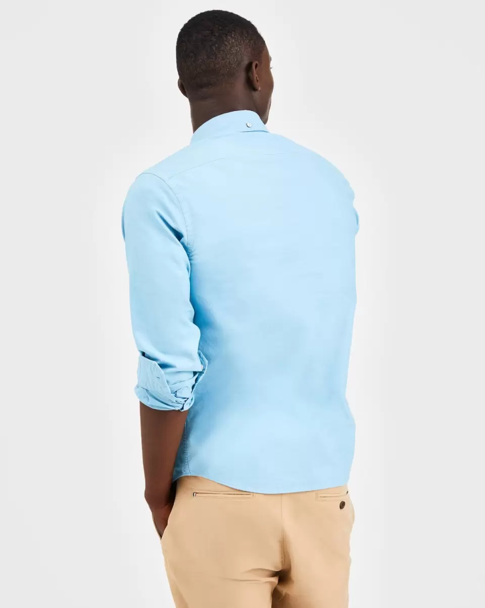 Men Delicate Shirts Beatnik Oxford Garment Dye Shirt - Fresh Blue Fresh Blue Ben Sherman - 6