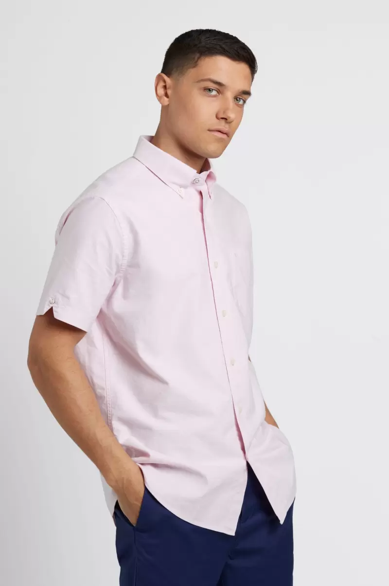 Short Sleeve Brighton Oxford Organic Shirt - Dusty Pink Ben Sherman Fresh Shirts Dusty Pink Men - 1