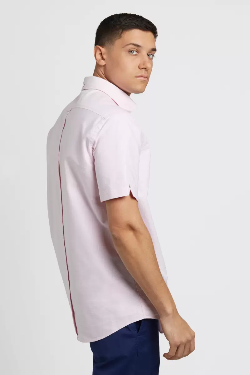 Short Sleeve Brighton Oxford Organic Shirt - Dusty Pink Ben Sherman Fresh Shirts Dusty Pink Men - 2