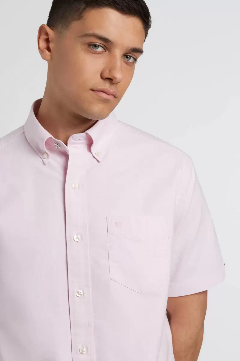 Short Sleeve Brighton Oxford Organic Shirt - Dusty Pink Ben Sherman Fresh Shirts Dusty Pink Men