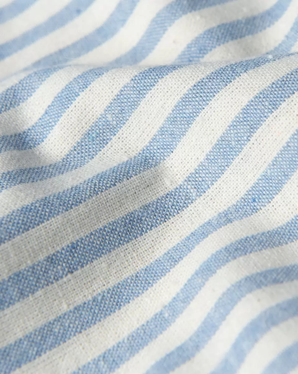 Pale Blue Pure Ben Sherman Oxford Stripe Long-Sleeve Shirt - Pale Blue Men Shirts - 4