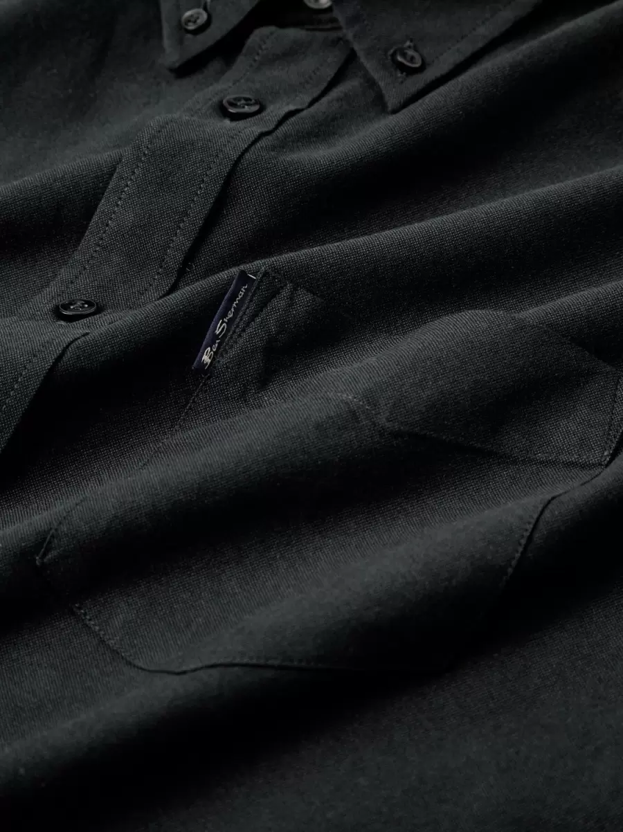 Ben Sherman Shirts Men 2024 Signature Organic Oxford Shirt - Black Black - 3