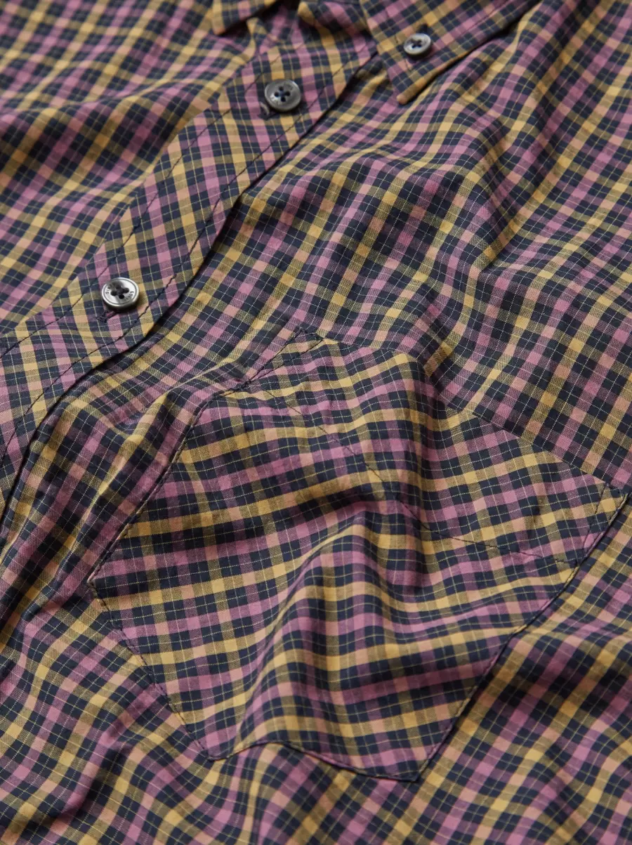 Elegant Men Shirts Ben Sherman Signature Long-Sleeve House Check Shirt  - Grape Grape - 1