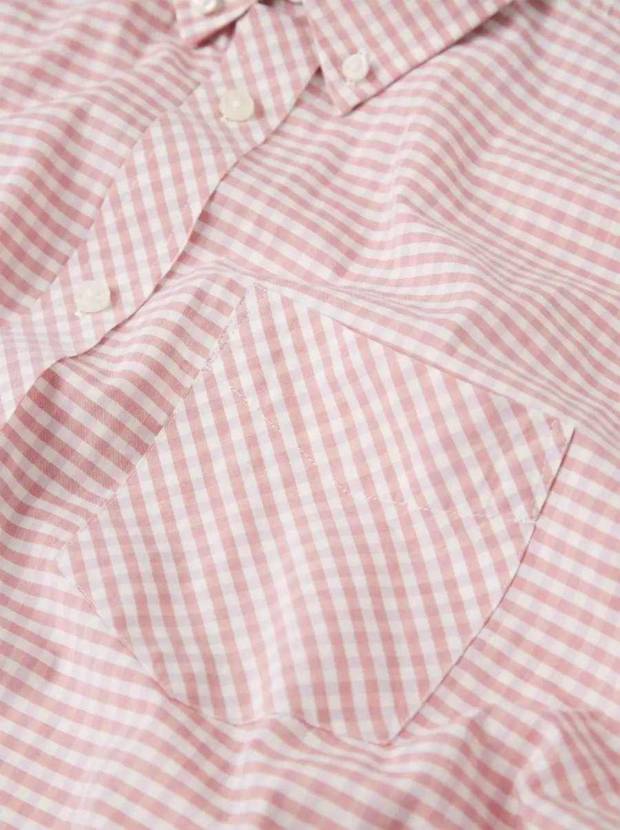 Men Shirts Ben Sherman Best Signature Gingham Short-Sleeve Shirt - Raspberry Raspberry - 3