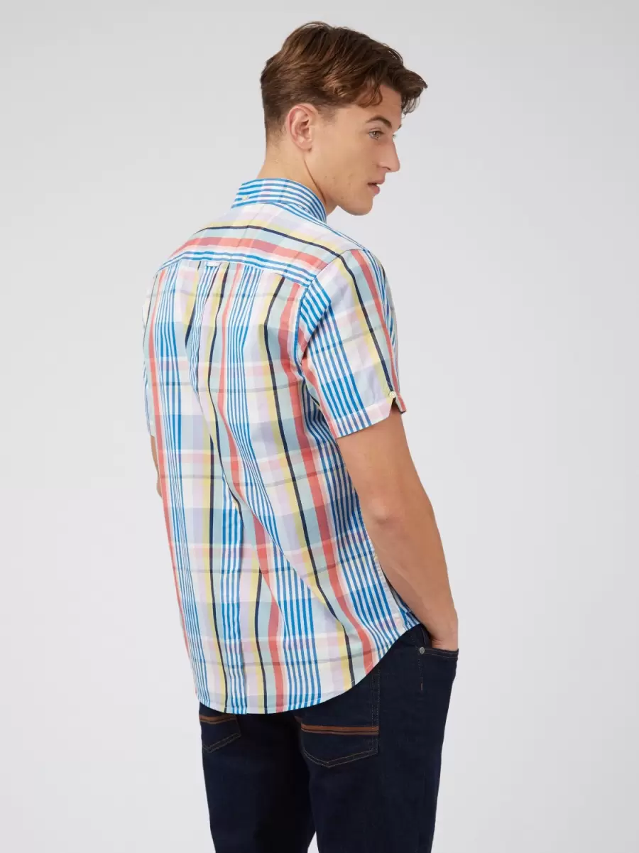 Shirts Multicolour Check Short-Sleeve Shirt Lilac Ben Sherman Men Trendy - 6