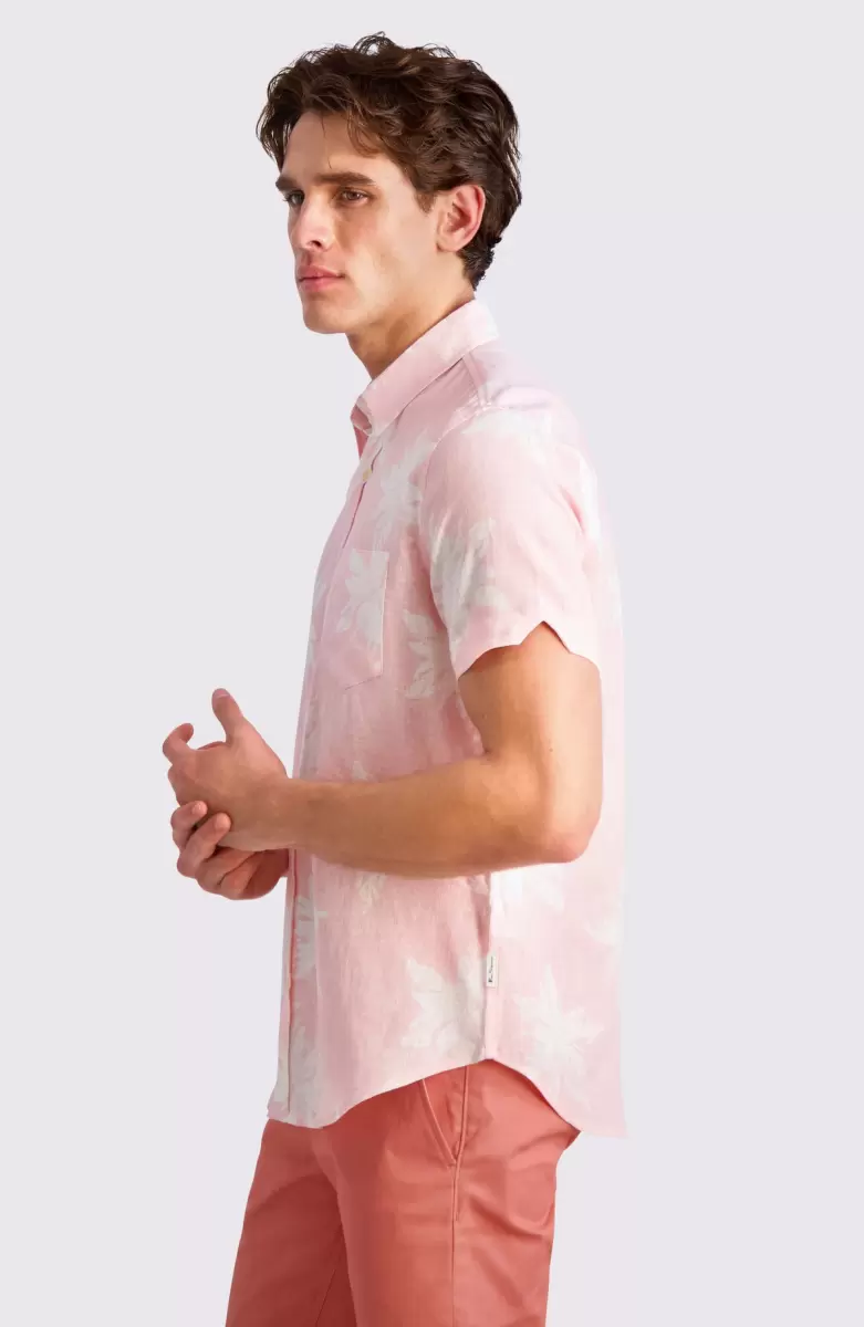 Exploded Flower Print Shirt - Light Pink Light Pink Men Buy Shirts Ben Sherman - 1