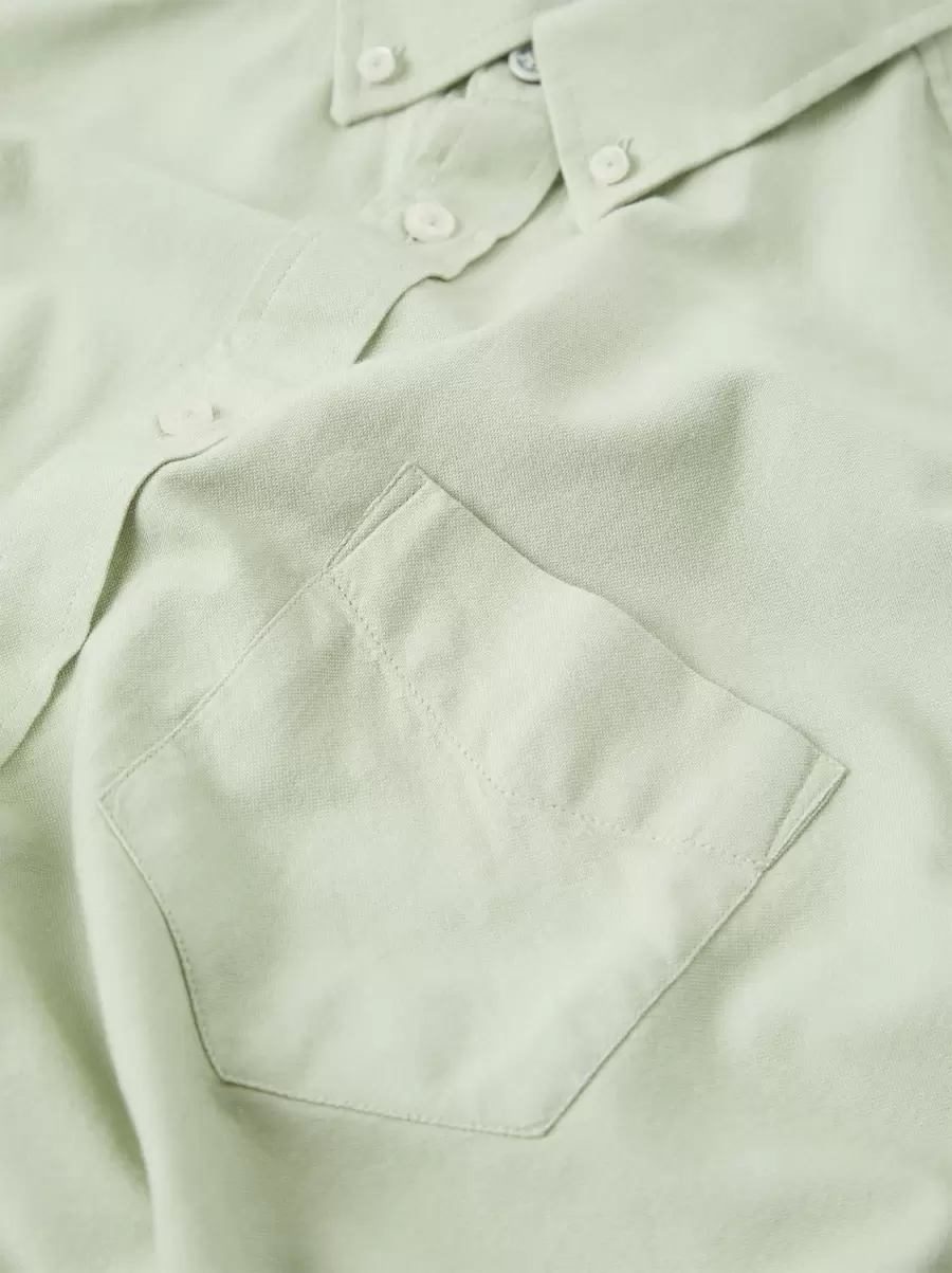 Pistachio Ben Sherman Signature Organic Short-Sleeve Oxford Shirt - Pistachio Shirts Exclusive Men - 2