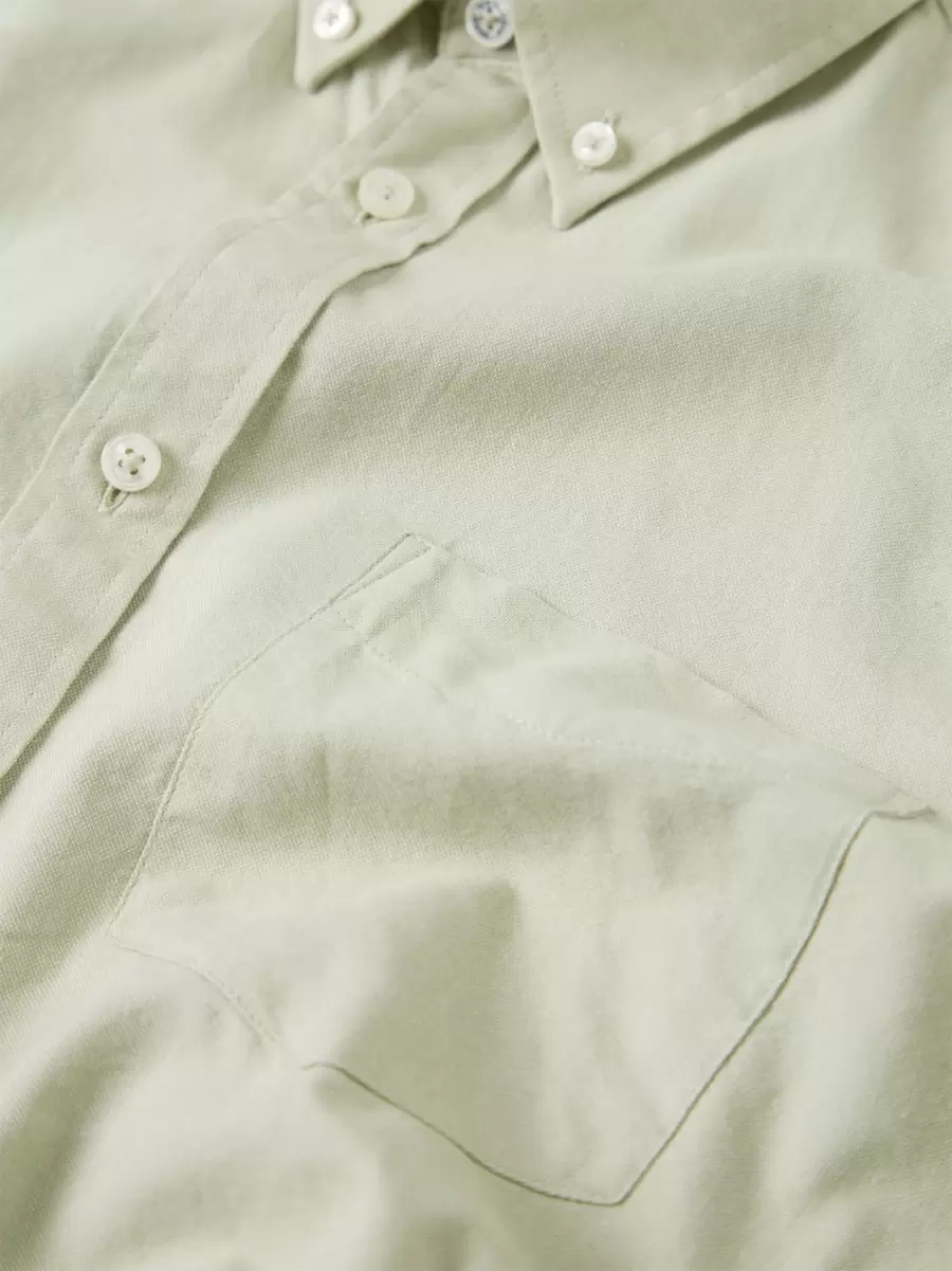 Pistachio Ben Sherman Signature Organic Short-Sleeve Oxford Shirt - Pistachio Shirts Exclusive Men - 4