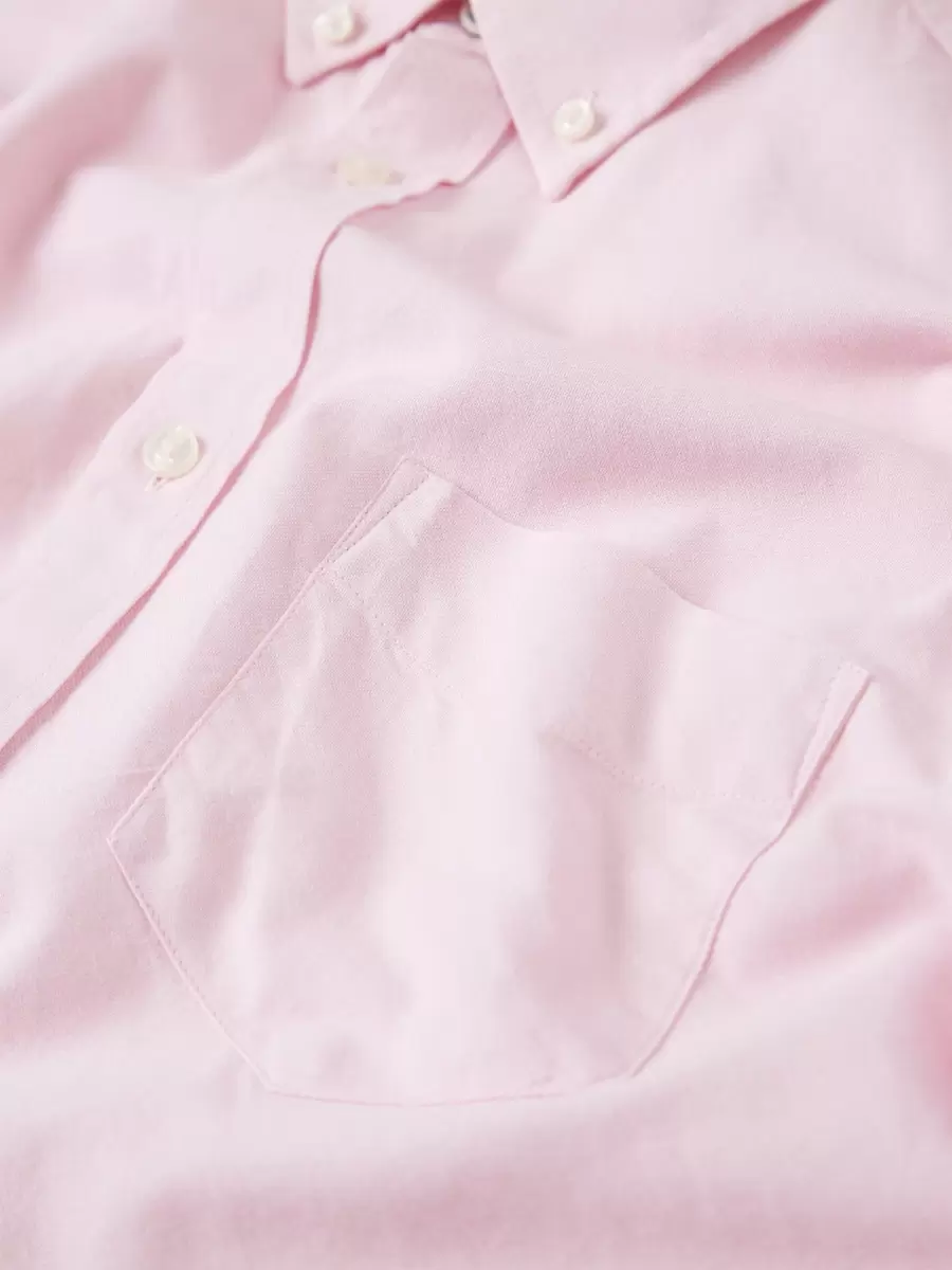 Light Pink Shirts Signature Organic Oxford Shirt - Light Pink Ben Sherman Men Discount - 1