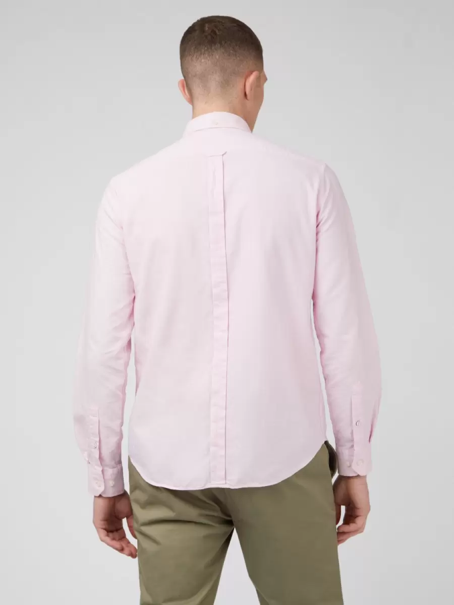 Light Pink Shirts Signature Organic Oxford Shirt - Light Pink Ben Sherman Men Discount - 5