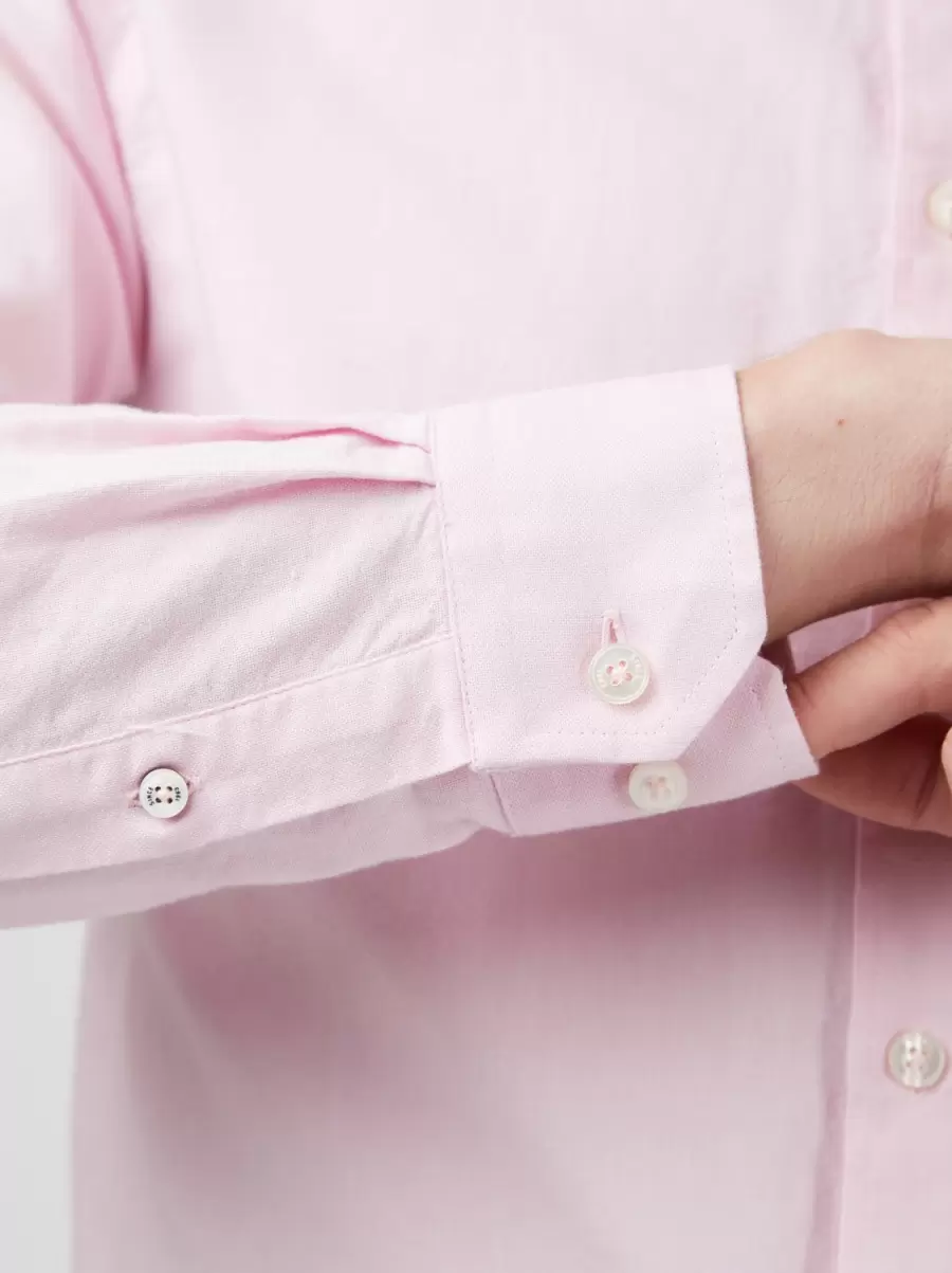 Light Pink Shirts Signature Organic Oxford Shirt - Light Pink Ben Sherman Men Discount - 6